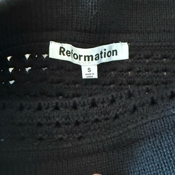 Reformation Black Knit Skirt Set Size Small - Picture 5 of 8